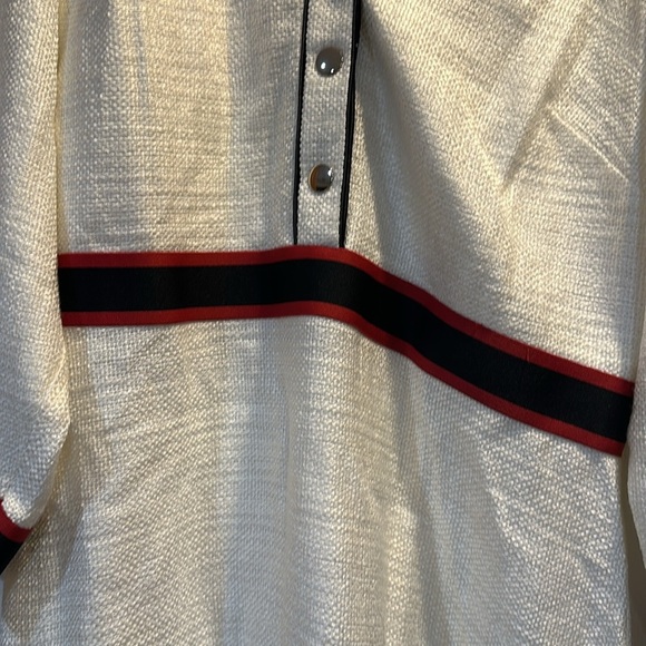 Venus White Tweed Preppy Nautical Button Front Dress 18 - Picture 5 of 8